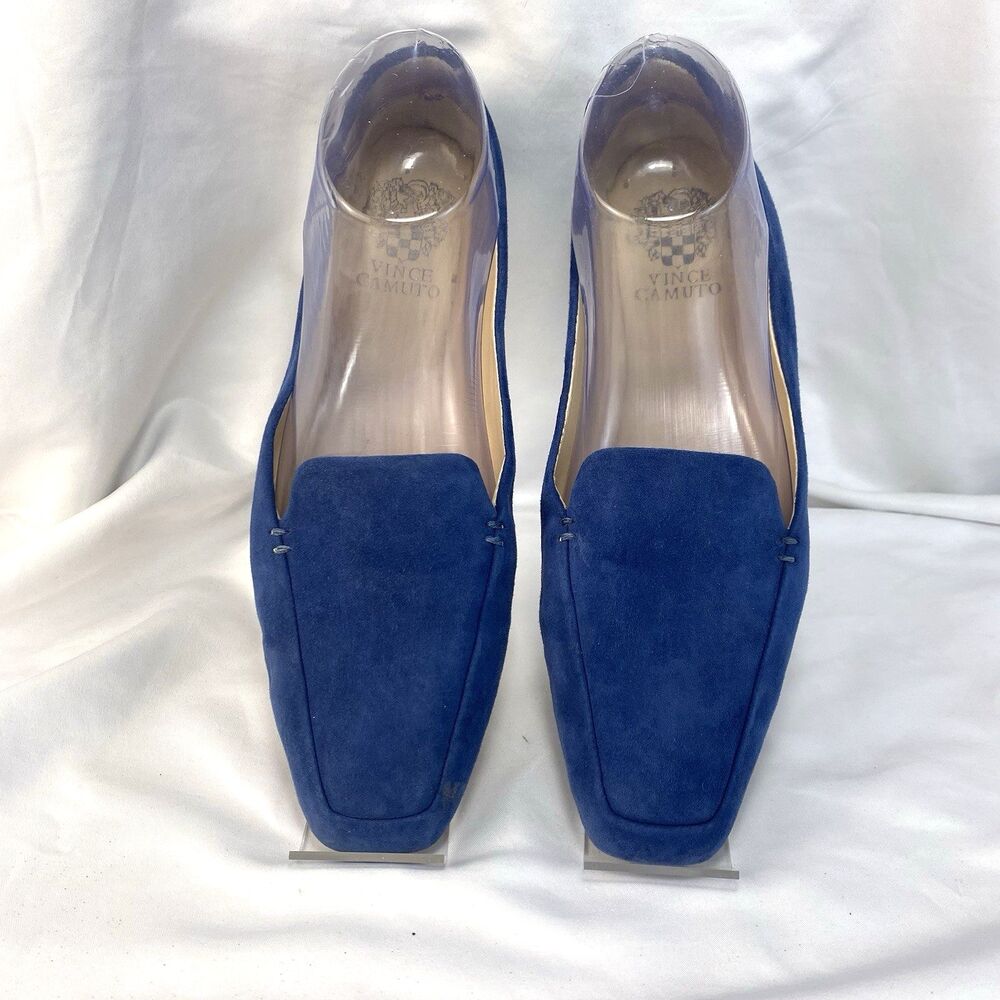 Vince Camuto Prenten Women’s Blue Suede Slip-On Flats Size 8M EUR 38.5 - Picture 2 of 10